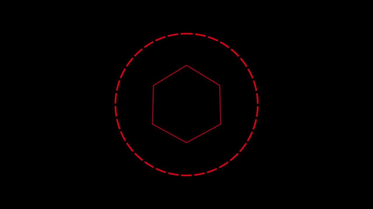 Red circle animation on black background