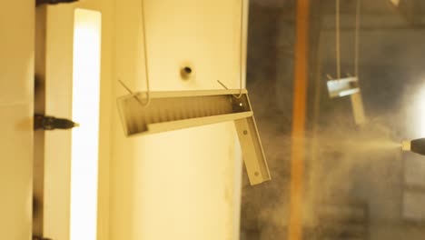 industrial robotic sprayers move automatically when painting