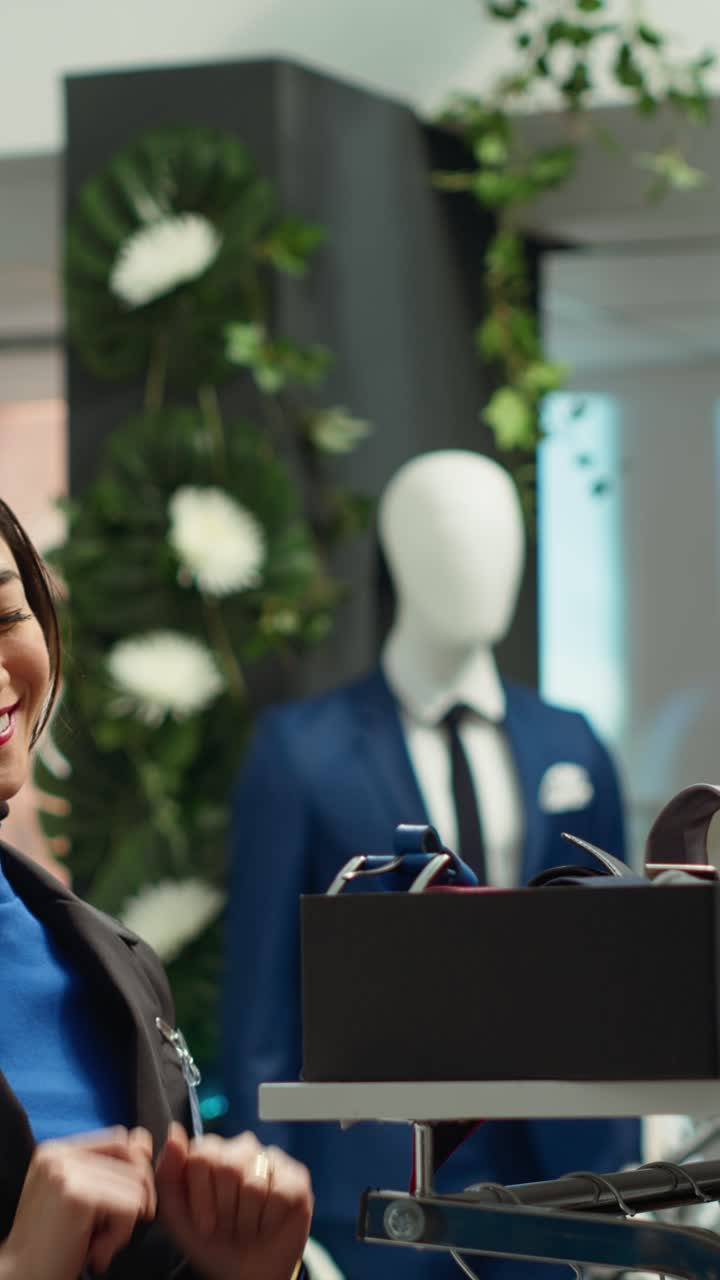 Woman working in retail environment