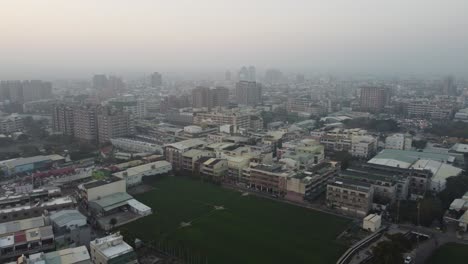 the aerial view of taichung