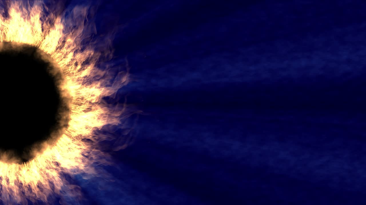 Sun light fire abstract corona flame 4k