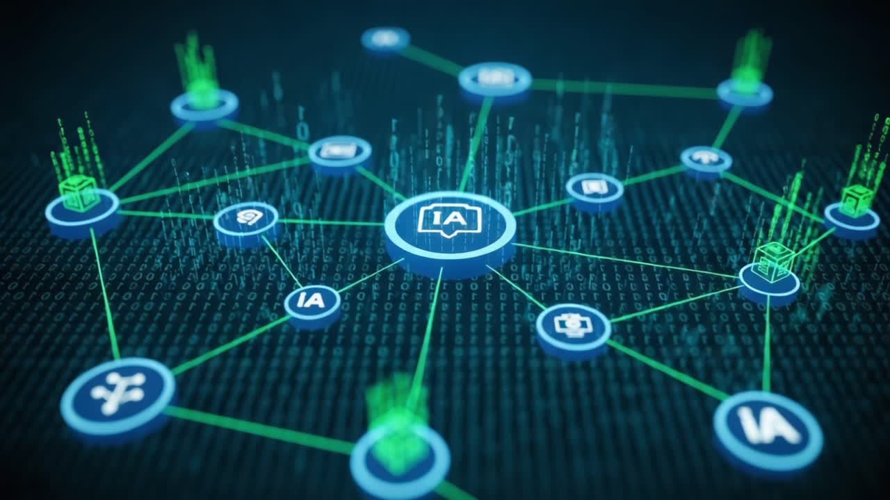 Visualizing the Interconnectedness of Artificial Intelligence: A Digital Network of Nodes and Data Representations in a Tech-Driven Environment