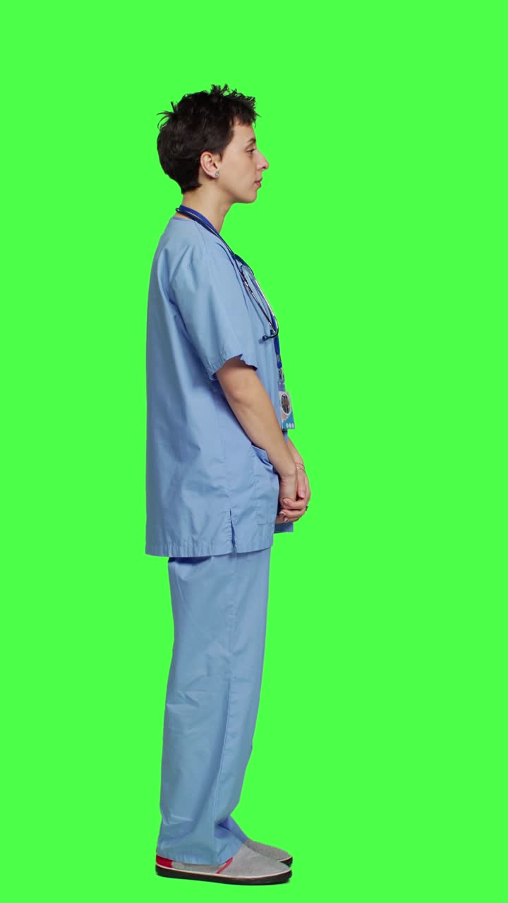 Profile Portrait of medical assistant smiling and posing with confidence