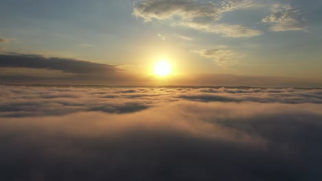 sunrise above the clouds