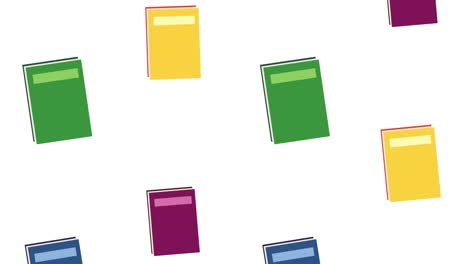 text books colors pattern animation