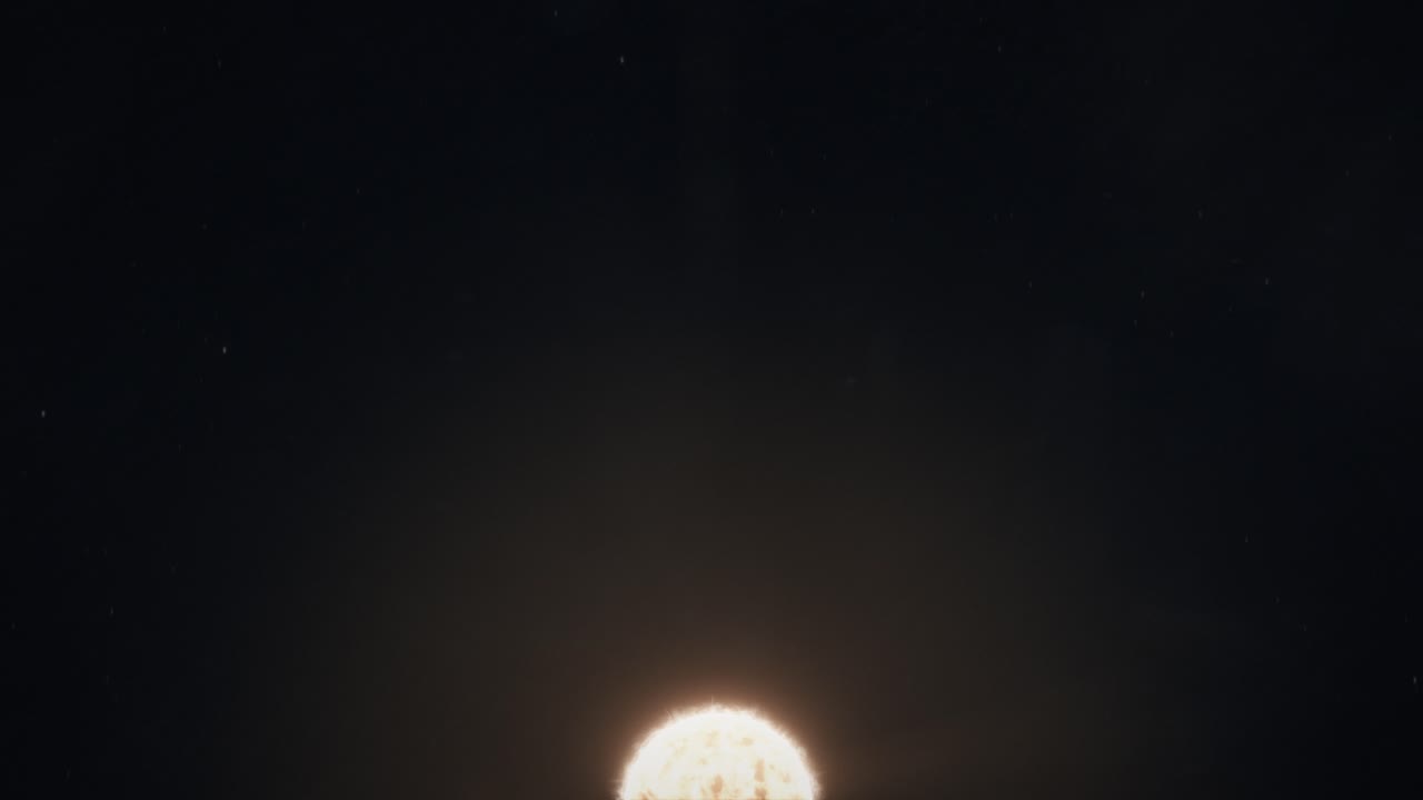 inclinarse hacia abajo para revelar el sol y los planetas que cruzan la estrella