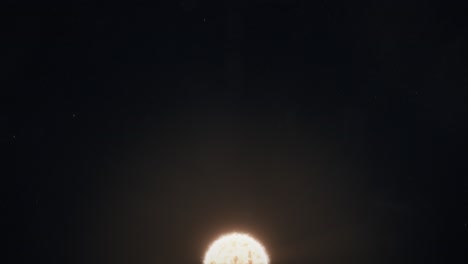 inclinarse hacia abajo para revelar el sol y los planetas que cruzan la estrella