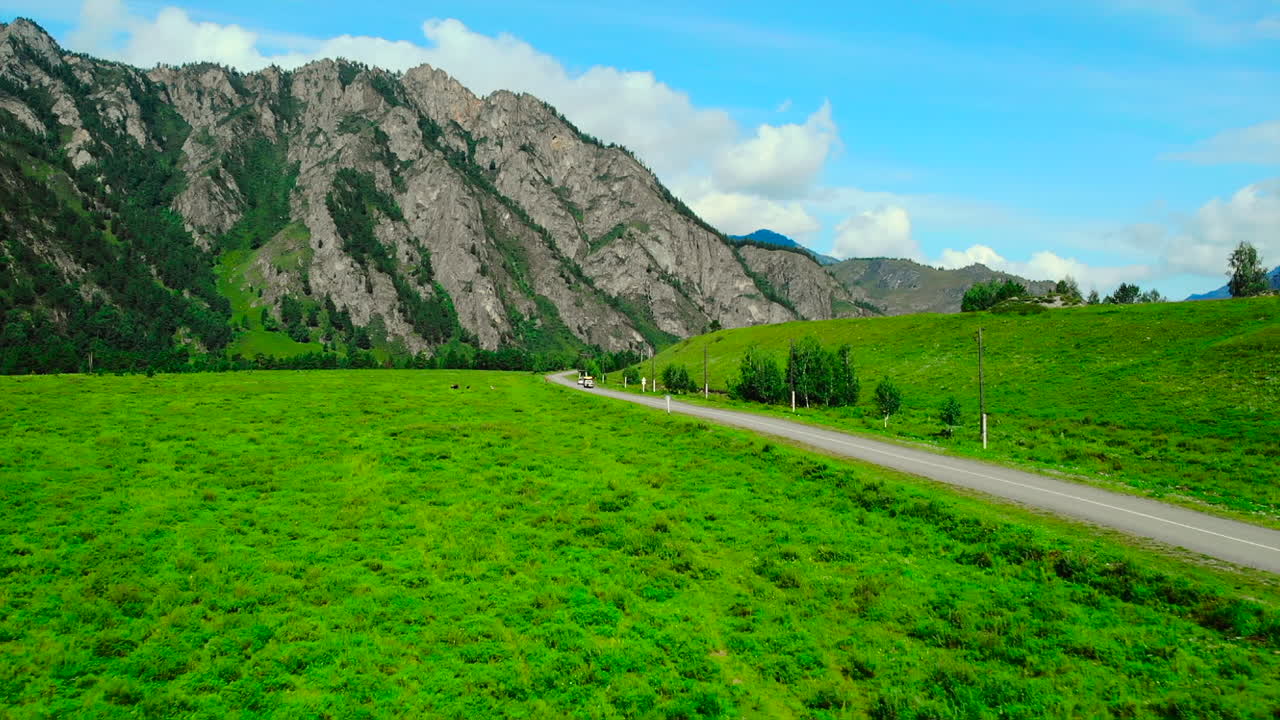 Scenic Mountain Landscape with Road