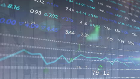 animación del procesamiento de datos financieros sobre el empresario en el cargo
