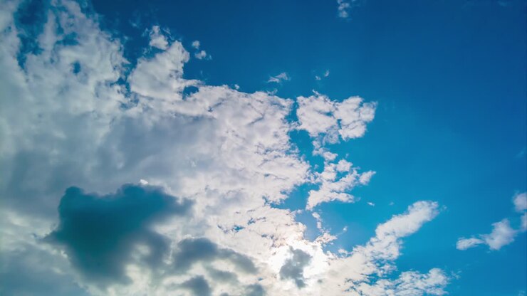 Blauwe lucht witte wolken, Landschap witte wolken 4K, Cumuluswolken landschap timelapse, Zomer blauwe lucht time-lapse, Natuur weer blauwe lucht, Witte wolken achtergrond-1