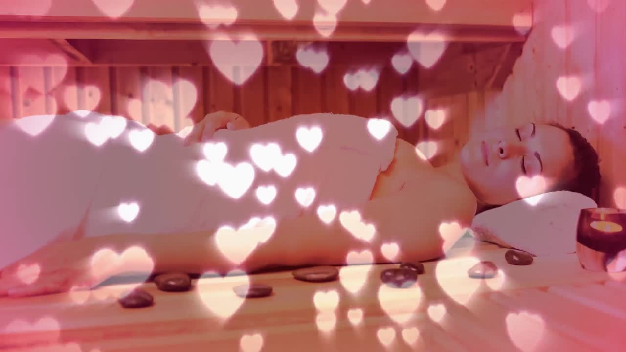 스파 를 즐기는 여자