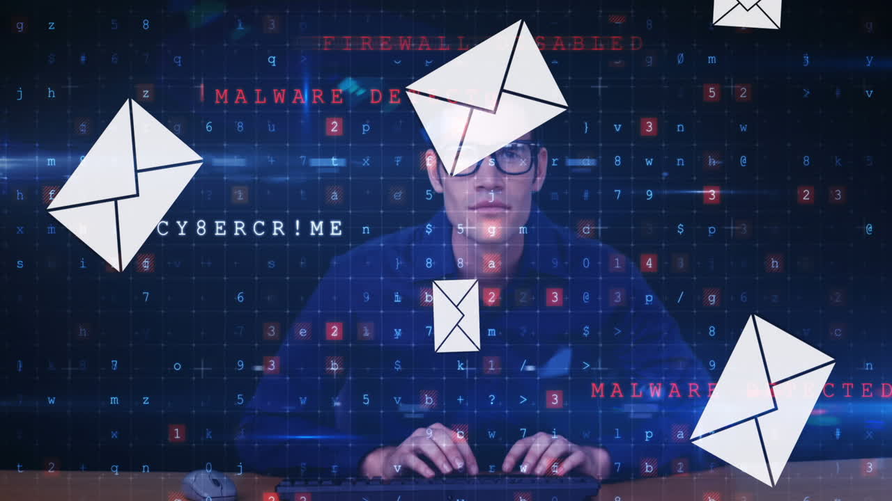 Male hacker typing 4k