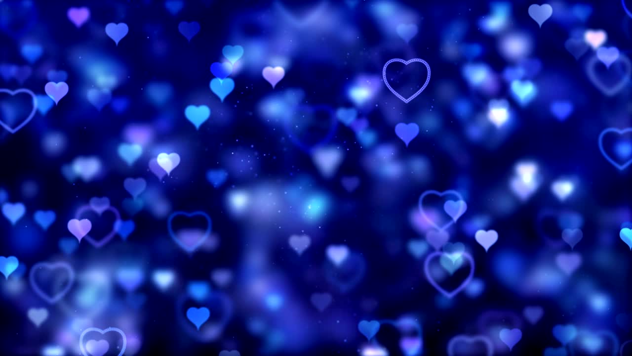 4k 부드러운 파란색 심장 배경 (loopable) 스 비디오