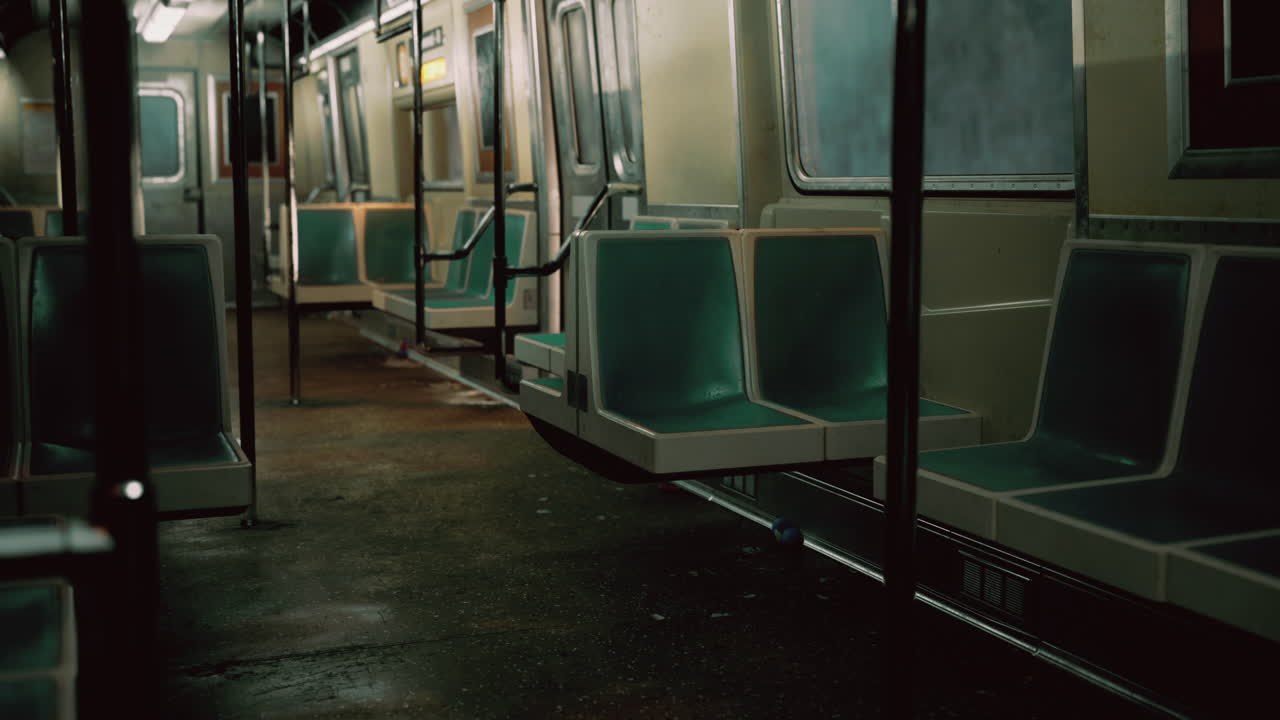 Interior of a subway train