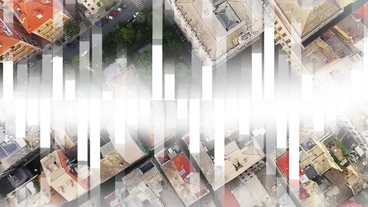 도시 건물 의 꼭대기 풍경