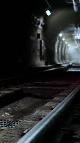 underground tunnel railway tracks