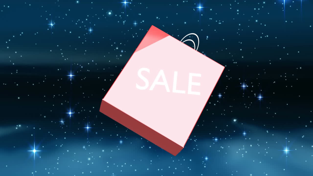 자기 자신을 돌리는 가방의 디지털 애니메이션