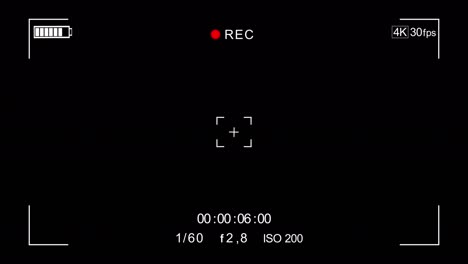 camera recording screen overlay with alpha channel. dslr camera frame viewfinder, screen of video recorder digital display with multiple settings and timer. 4k camcorder viewfinder interface video cameras.