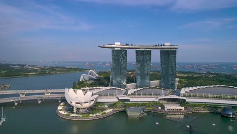 El-Hotel-Marina-Bay-Sands-En-Singapur,-Malasia