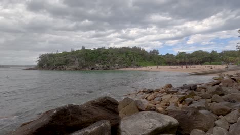 shelly beach día de lapso de tiempo turístico sydney viaje panorámico