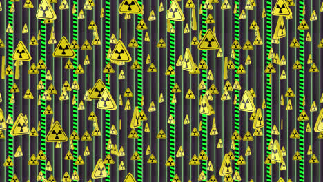 danger radiation background loop tile rising