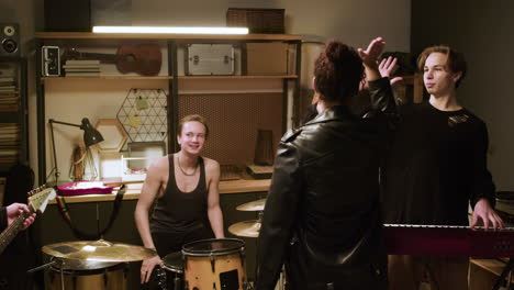 musicians playing the music in a studio