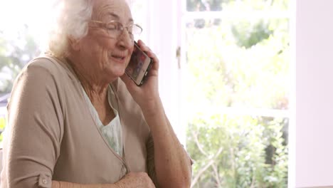 senior woman on phone call