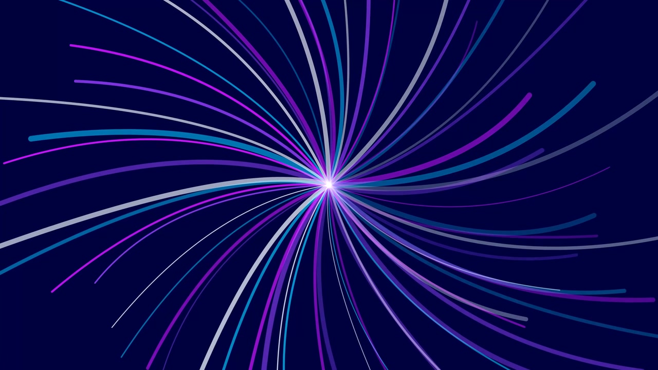 Abstract Motion Graphics with Expanding and Contracting Light Streaks