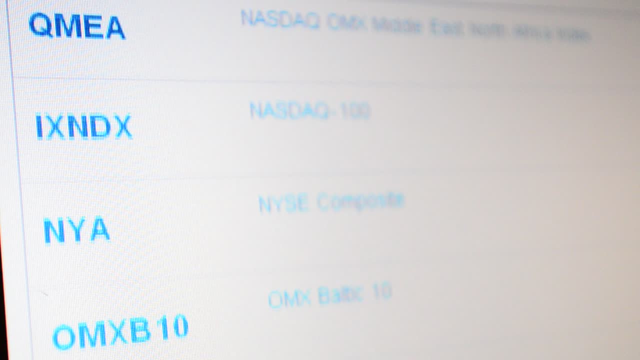Stock market trend . Stock Market board moving up