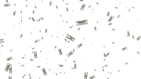 dollars flying in the air