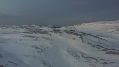 the hostile environment around the most northern part of europe, the nordkapp. high angle aerial shot,