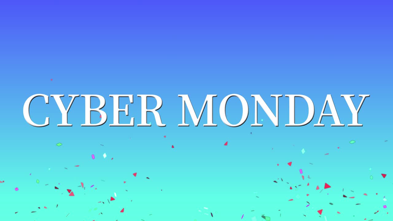 사이버 월요일 판매 이벤트 텍스트 애니메이션 모션 그래픽