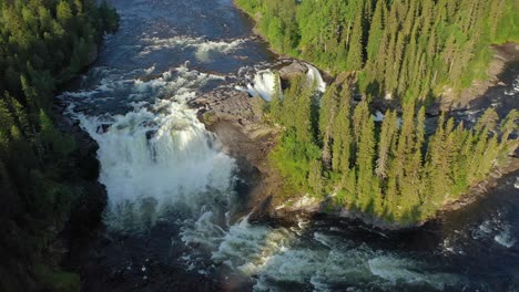ristafallet waterfall in the western part of jamtland is listed as one of the most beautiful waterfalls in sweden.