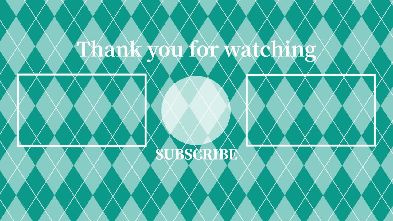 argyle 패턴 엔드 카드 엔딩 스크린 모션 그래픽