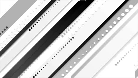 black and white geometric tech abstract motion background