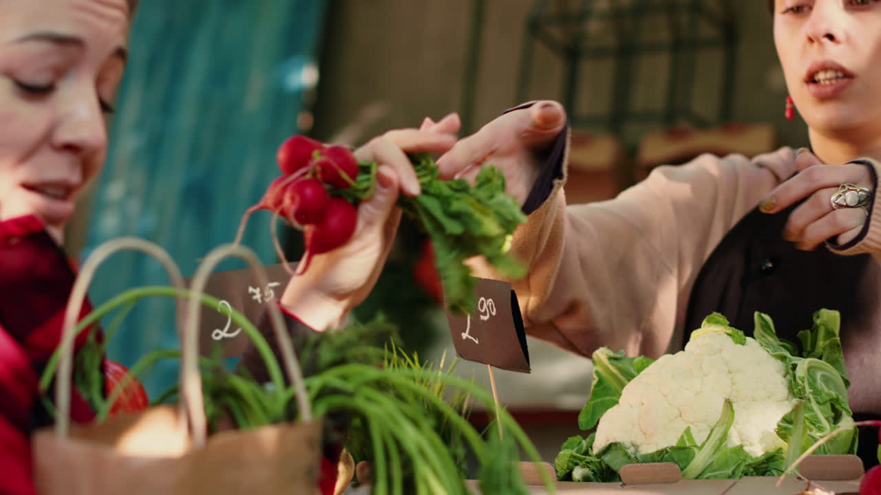 Fresh produce at a farmers market