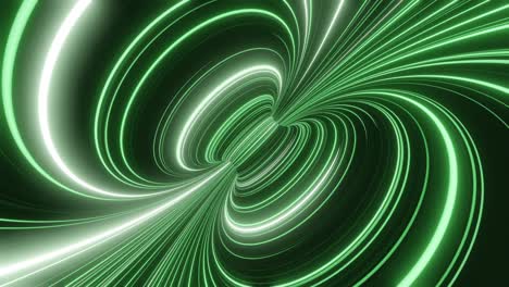 círculo de neón hiperdrive velocidad de luz color verde