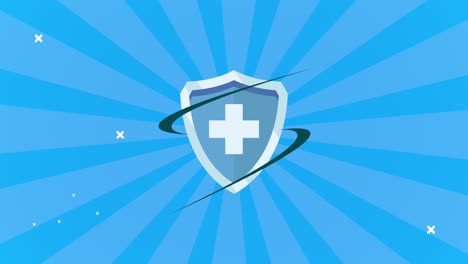 medical shield protection health animation