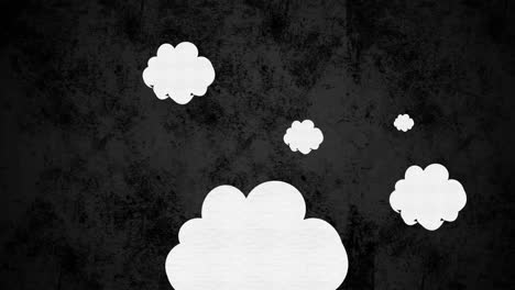 animation of clouds on black background