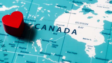 a captivating journey showcasing love for canada through a heart its map.