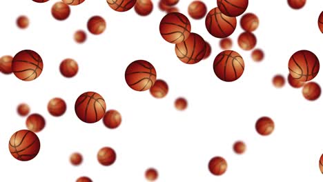 basketballs dropping on varied colored backgrounds