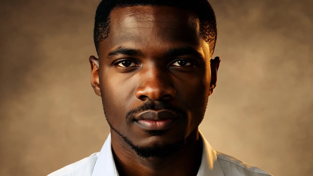 retrato de un hermoso hombre afroamericano