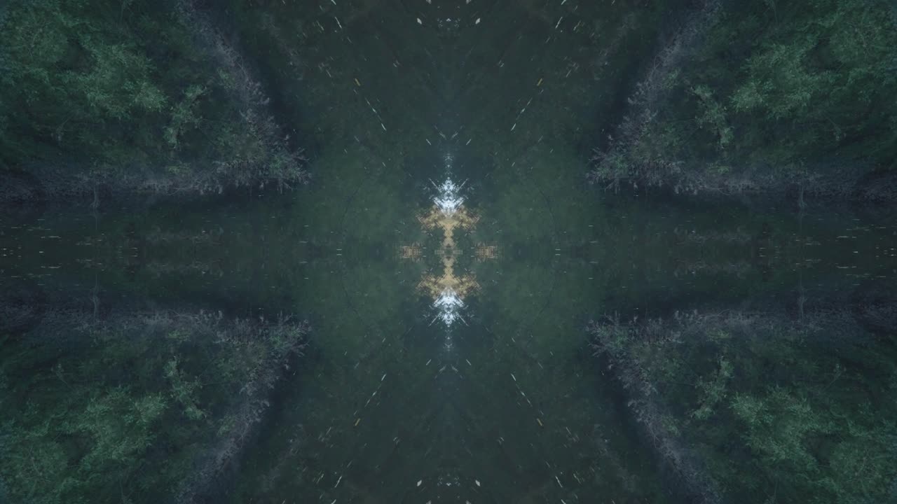 caleidoscopio de vegetación usando imágenes de bosque de wissahickon creek, philadelphia, #66