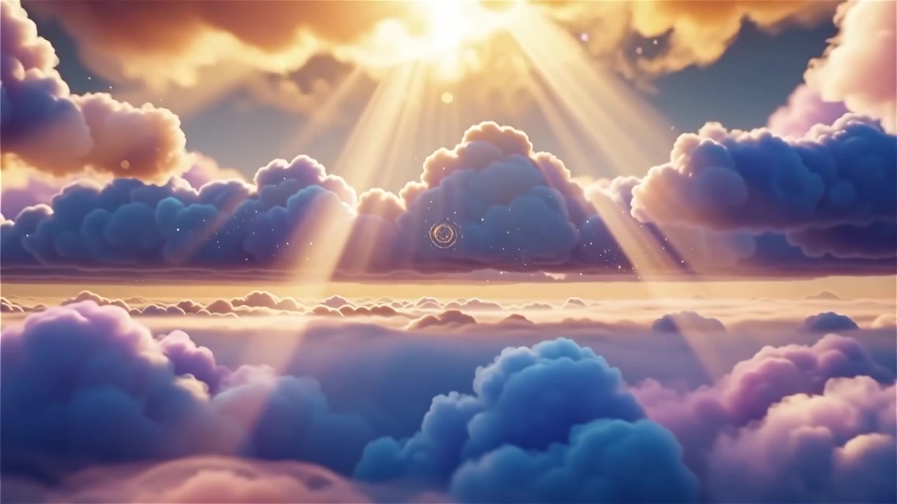 Christian Heavenly Light Worship Background