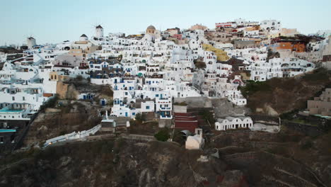 aerial view of santorini, greece