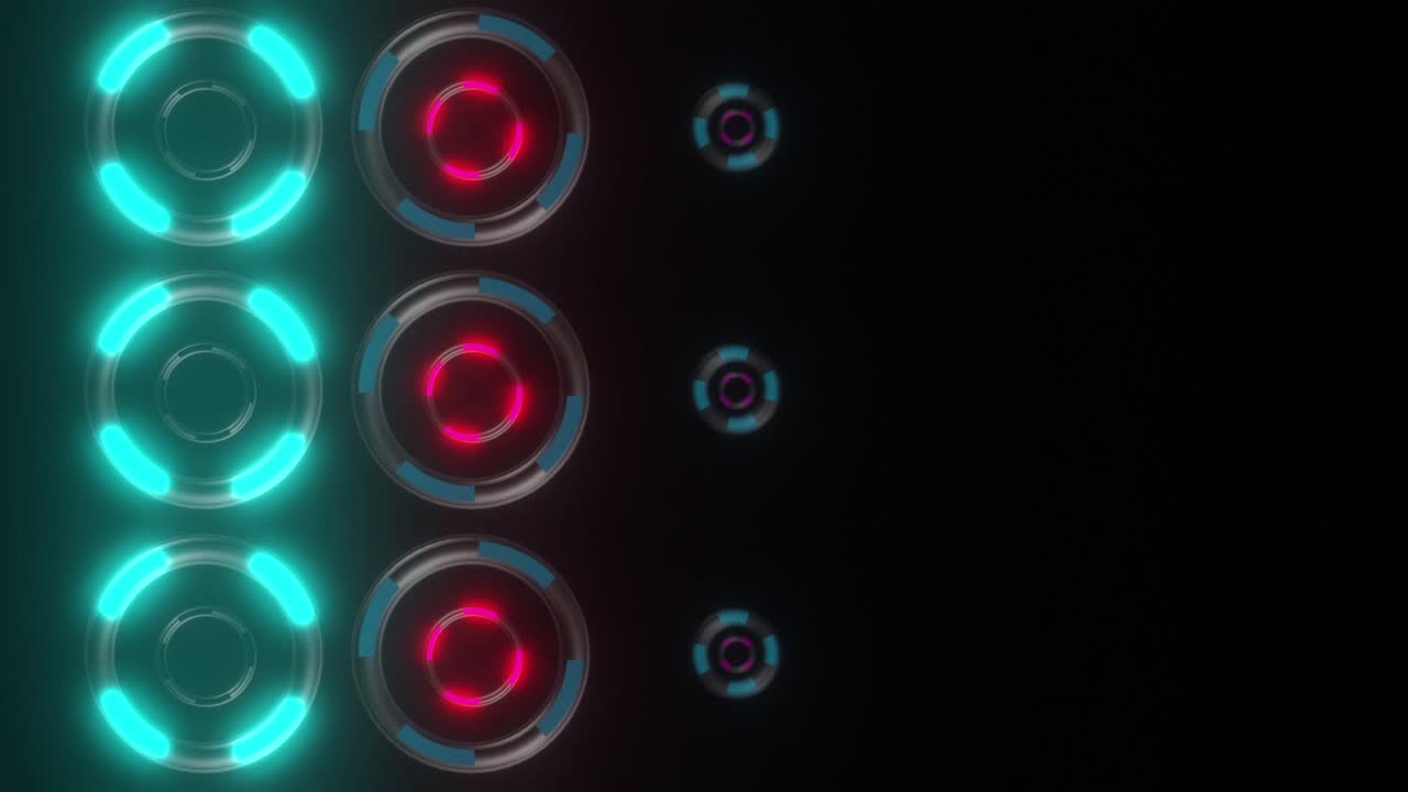 Glowing Rings Abstract Background