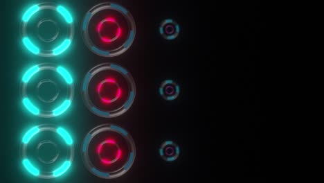 glowing rings abstract background