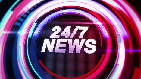 animation text 24 news and news intro graphic with abstract lines in studio news background