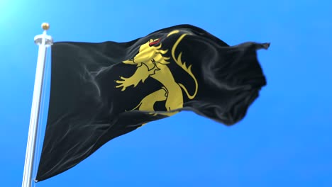 flag of the welsh county of ceredigion in wales. loop