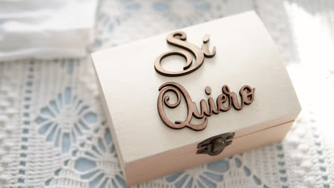 Close-up-of-a-small-trunk-box-with-the-wooden-inscription-¨yes-I-will¨